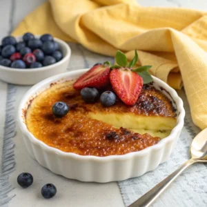 Crème Brûlée is made of heavy cream, egg yolks, sugar, and vanilla. Learn all about these ingredients and how to make this classic dessert.