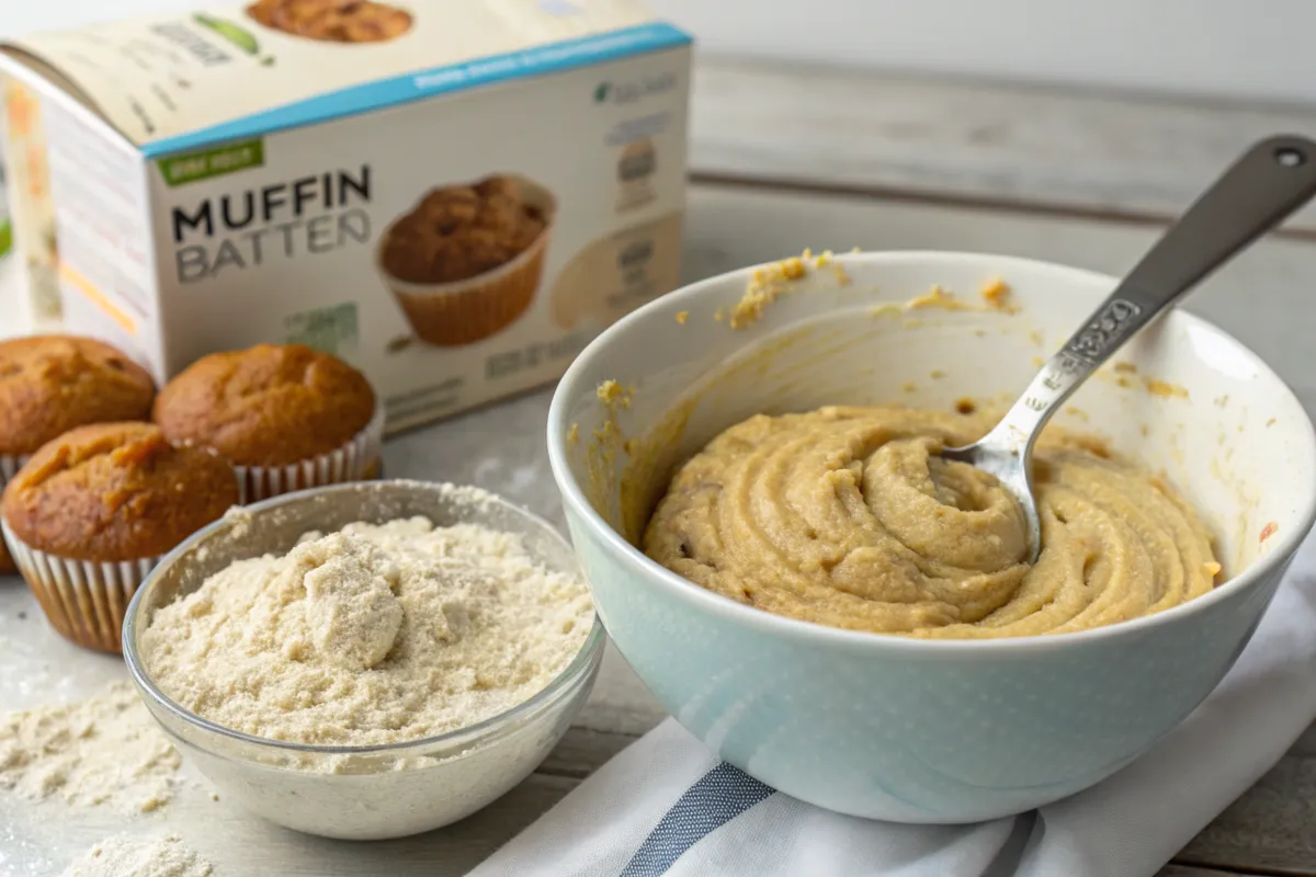 Protein powder added to muffin batter