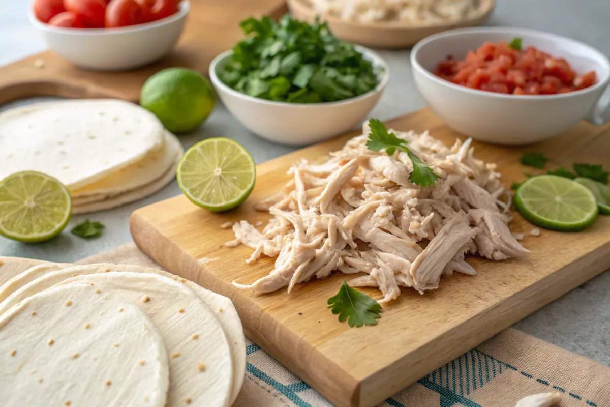 Shredded chicken for tacos