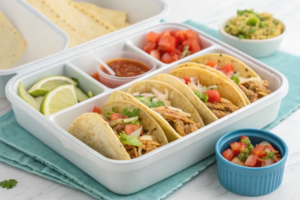 Packed Tacos for School Lunch