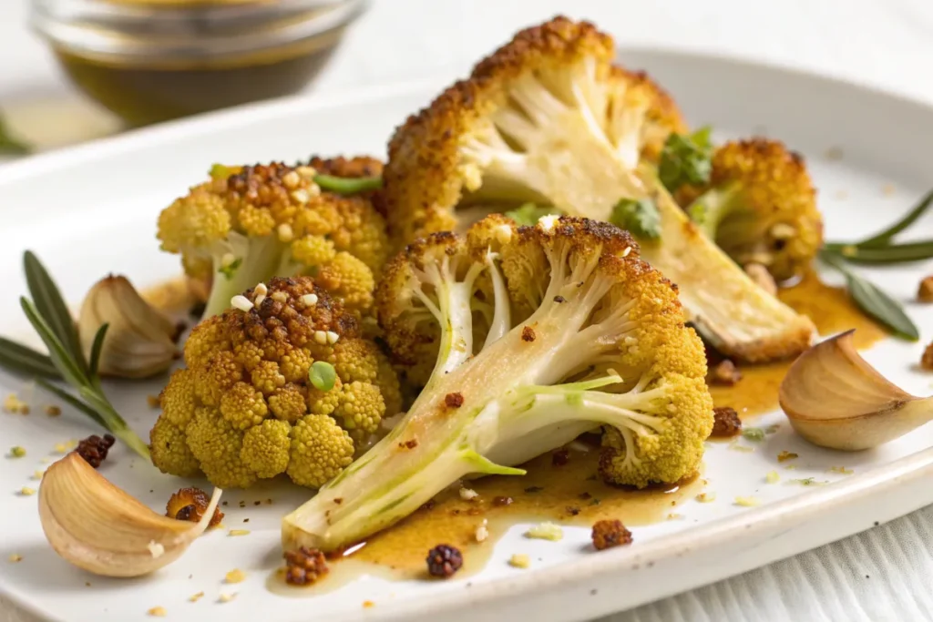 Roasted Romanesco showcasing flavor