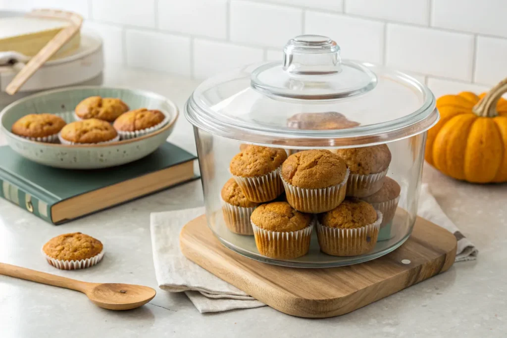 Stored protein pumpkin muffins