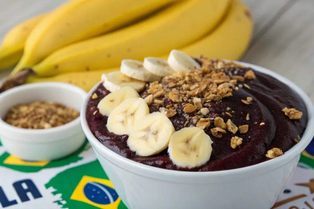 Traditional Brazilian acai bowl