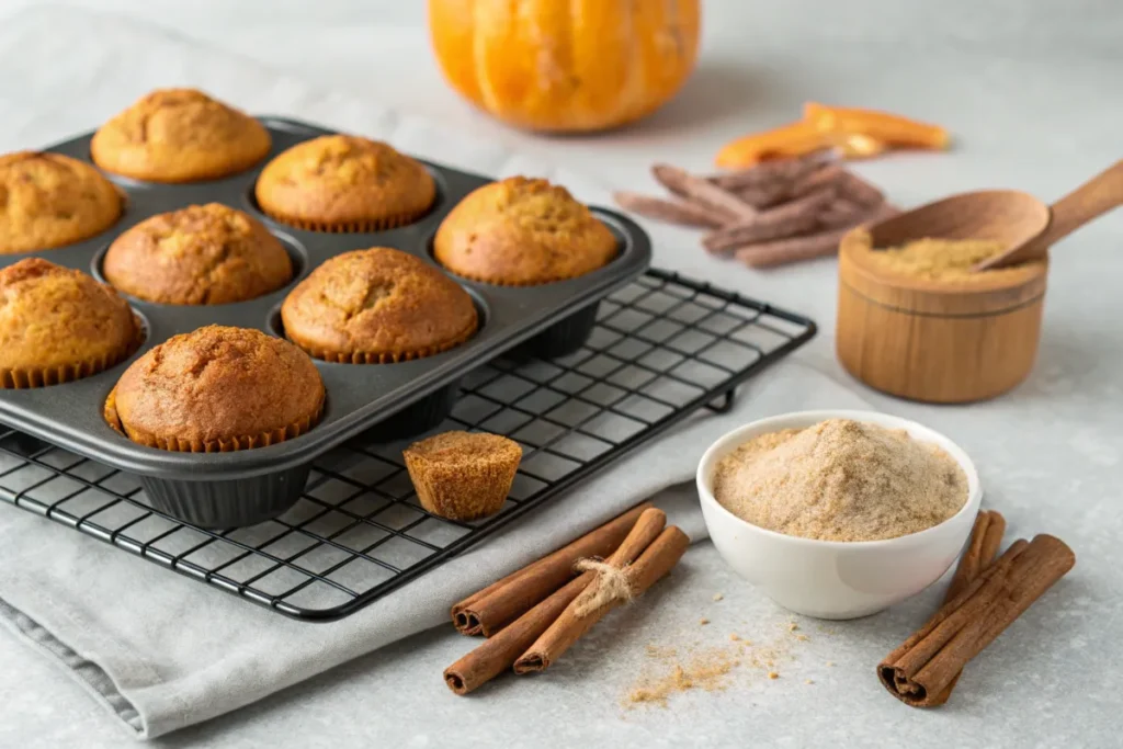 "Pumpkin-derived protein muffins"