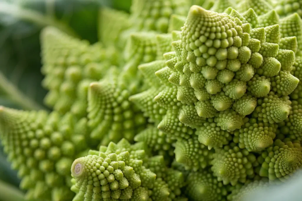 Romanesco spirals showcasing its flavor