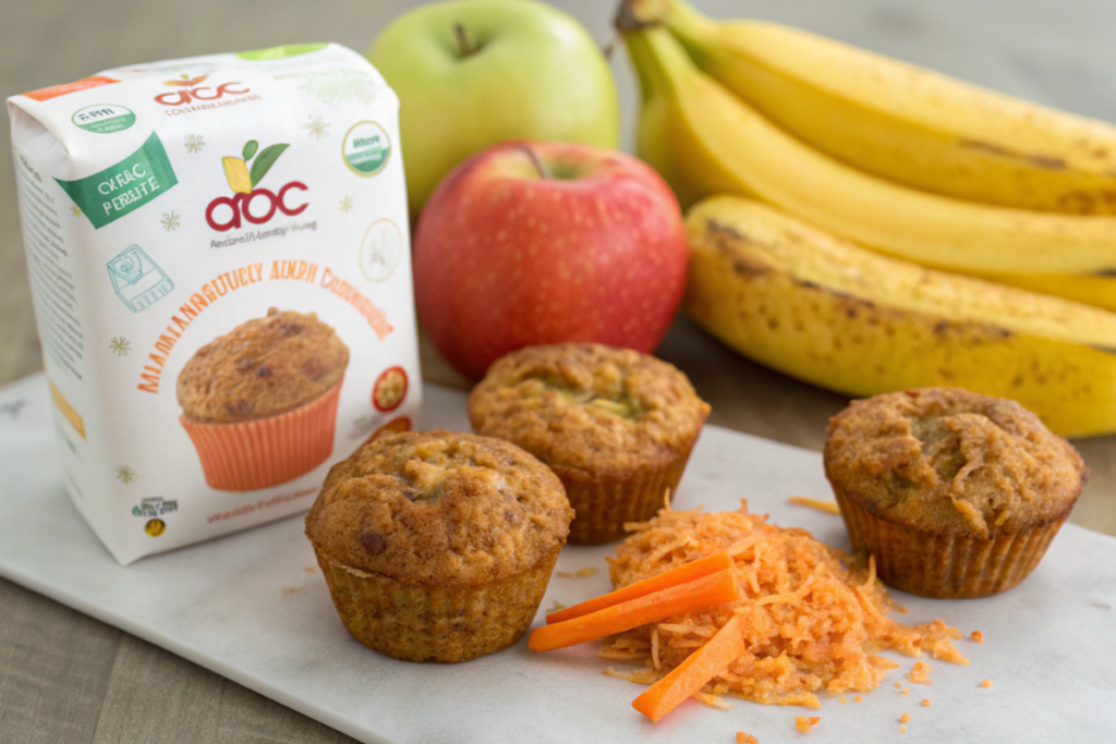 Freshly baked ABC muffins cooling on a rack