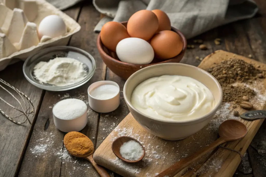 Mixing Egg and Yogurt in Baking