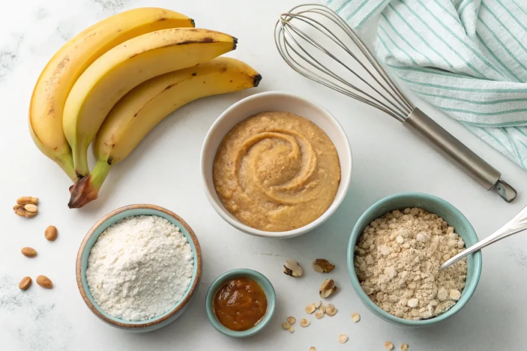 Ingredients for safe banana bread recipe