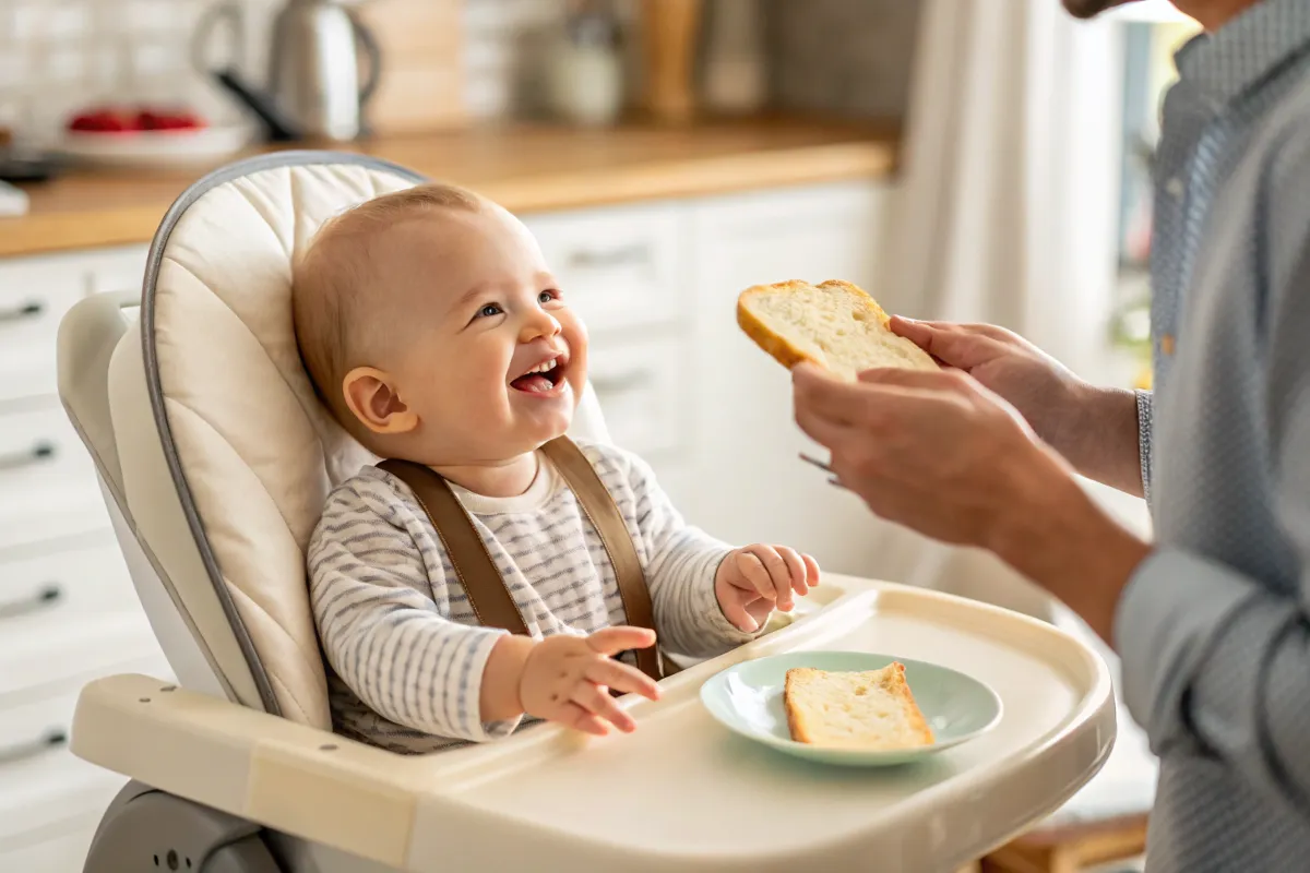 Preparing bread for a 6-month-old