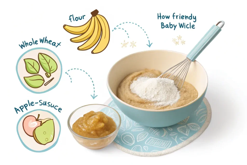 Soft banana bread preparation