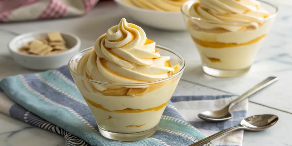 Close-up of frozen yogurt swirl