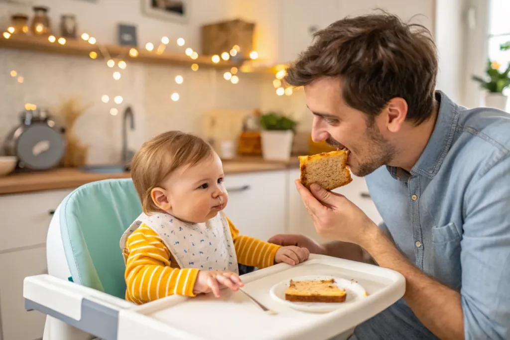 Allergy-safe banana bread for babies