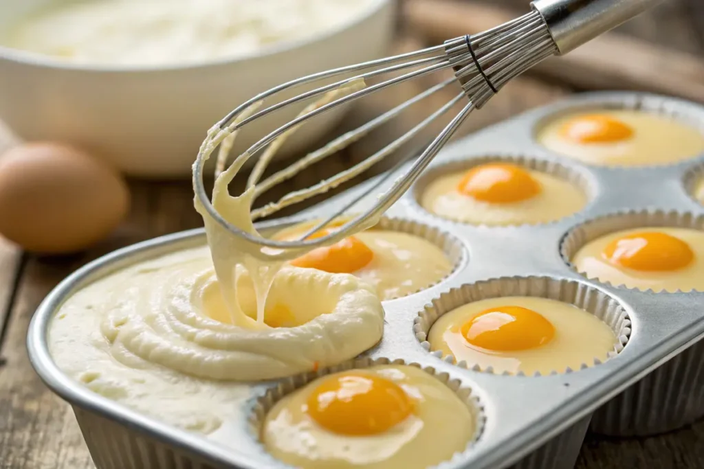 "Eggs binding cupcake ingredients"