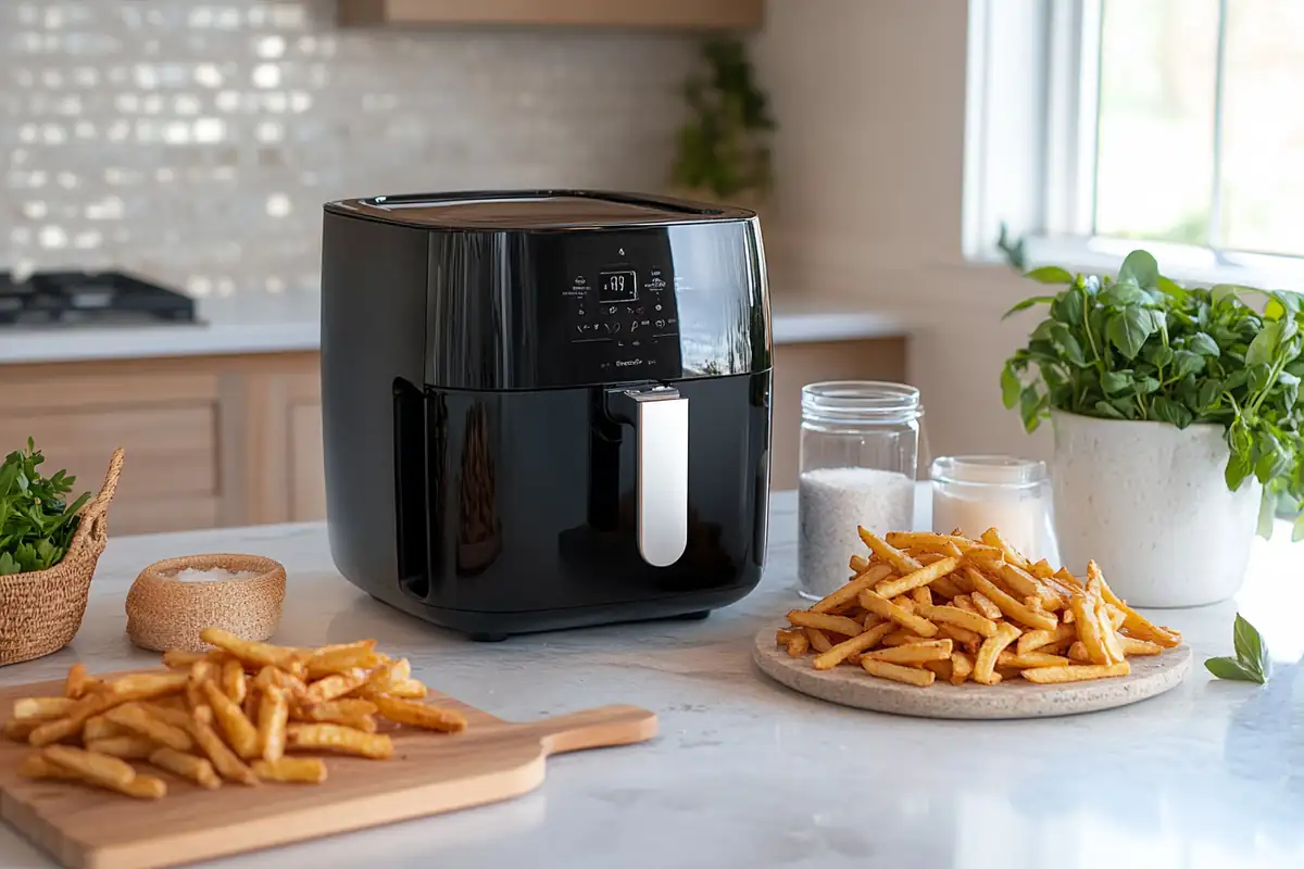 frozen french fries in air fryer preparation